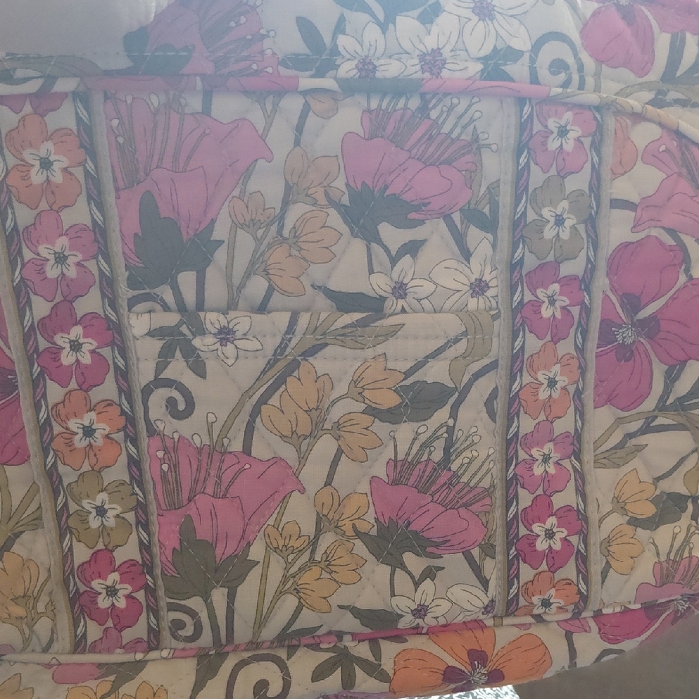 Vera Bradley Geometric Patterned Bag in Pink and Green